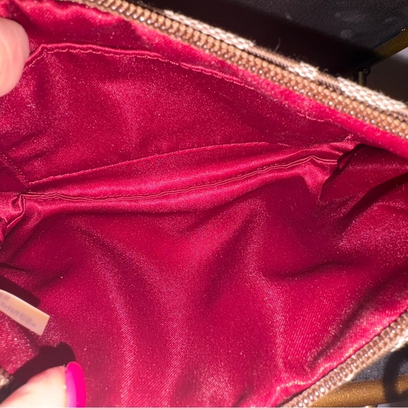 Coach khaki and Black Cherry Signature Medium Wristlet NWT - Picture 5 of 6